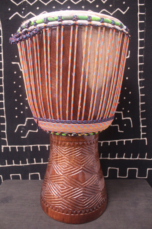 Guéni Djembe - Multi Colour - Mali - ⌀ 34 cm - H 66 cm