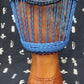 Lingué Djembe – Blue – Mali – D 30 cm – H 54 cm (Product ID: MM-LI-189-17)