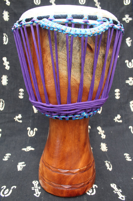 Lingué Djembe – Purple – Mali – D 28 cm – H 53.5 cm (Product ID: MM-LI-189-09)