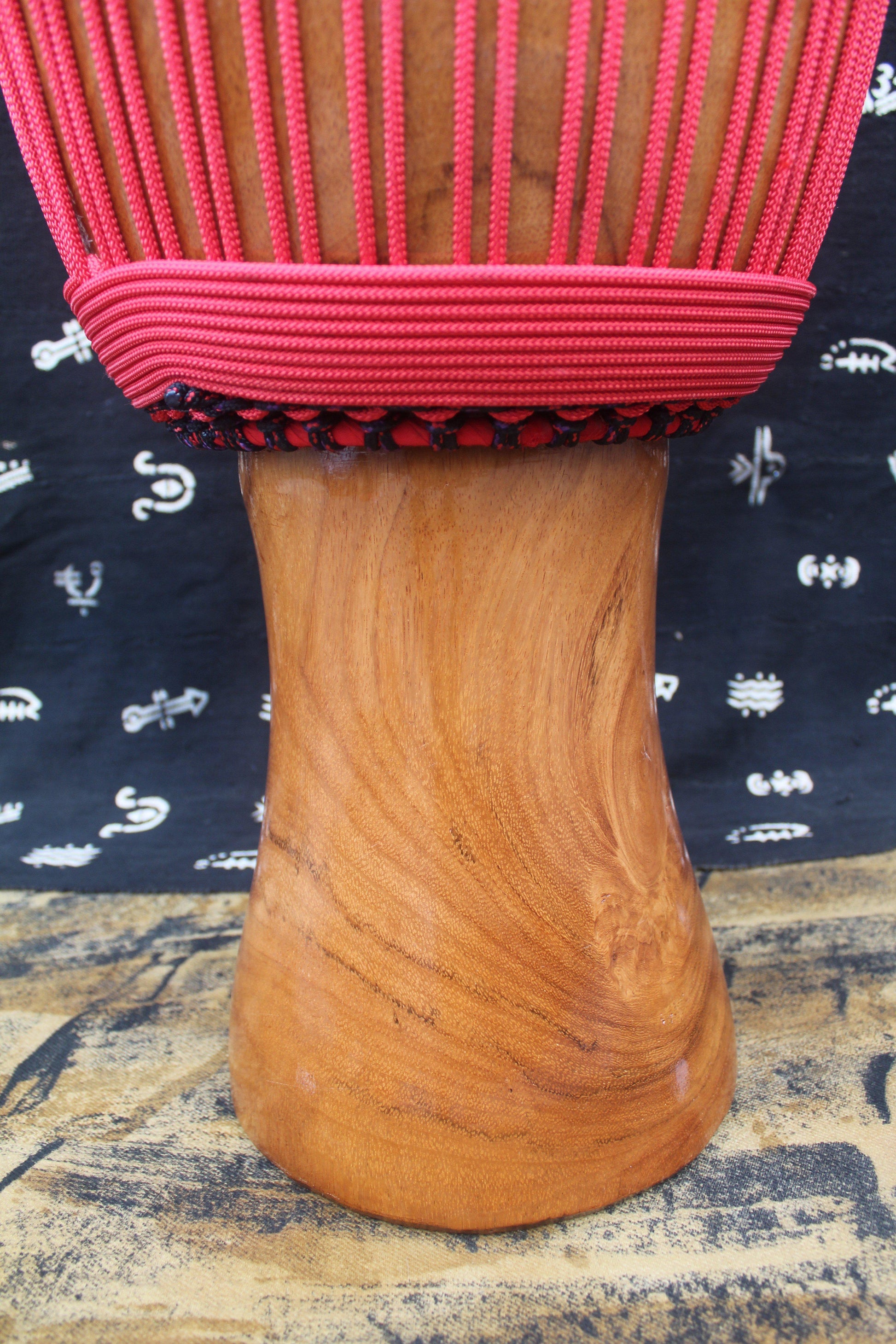Lingué Djembe - Red - Mali - ⌀ 34.5 cm - H 61.5 cm