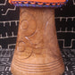 Tweneboa Djembe – Orange – Ghana – D 27 cm – H 58 cm (Product ID: LM-22904)